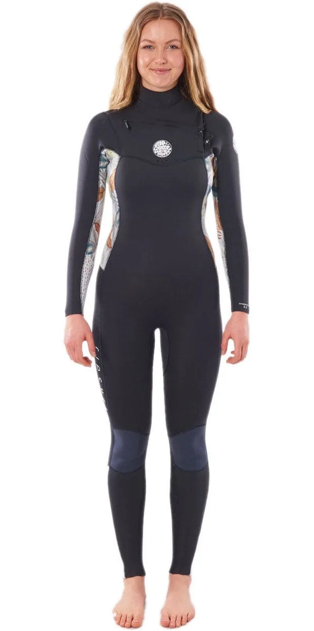 NEW 53 CZ Rip-Curl-Womens-Dawn-Patrol-Chest-Zip-Wetsuit-WSM9AS---Charcoal-Grey RIP CURL DAWN PATROL 5/3 WOMENS WETSUIT