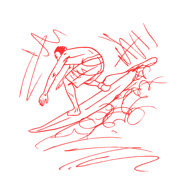 surfer scribble
